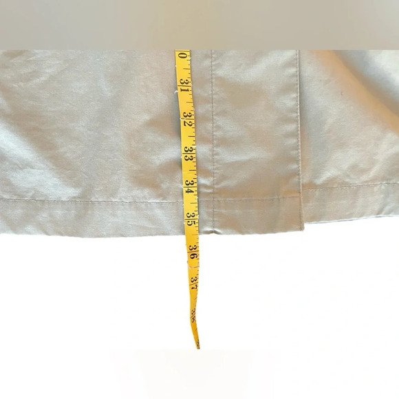 London Fog Light Green Women’s Trench Coat Detachable Hood Medium Raincoat Long - Picture 7 of 12